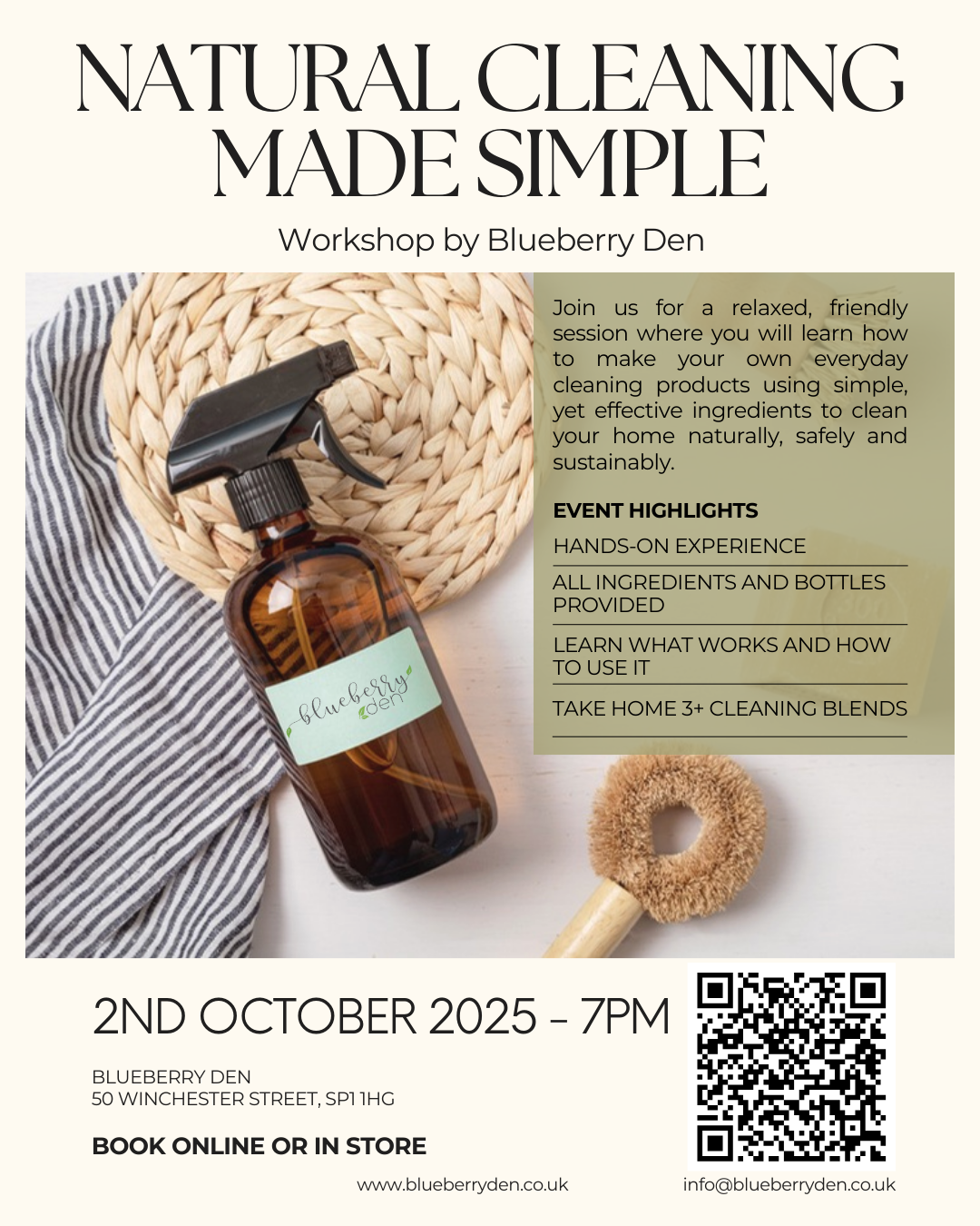 Natural Cleaning Workshop - 2nd October