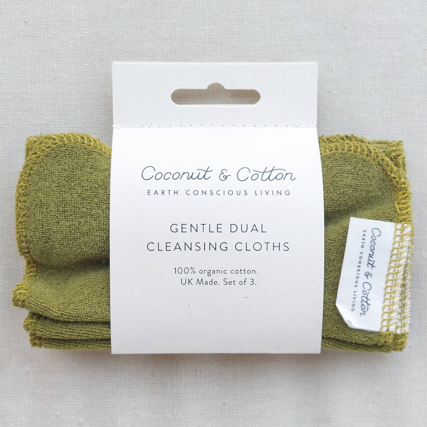 Organic Cotton Gentle Dual Cleansing Cloths (3)