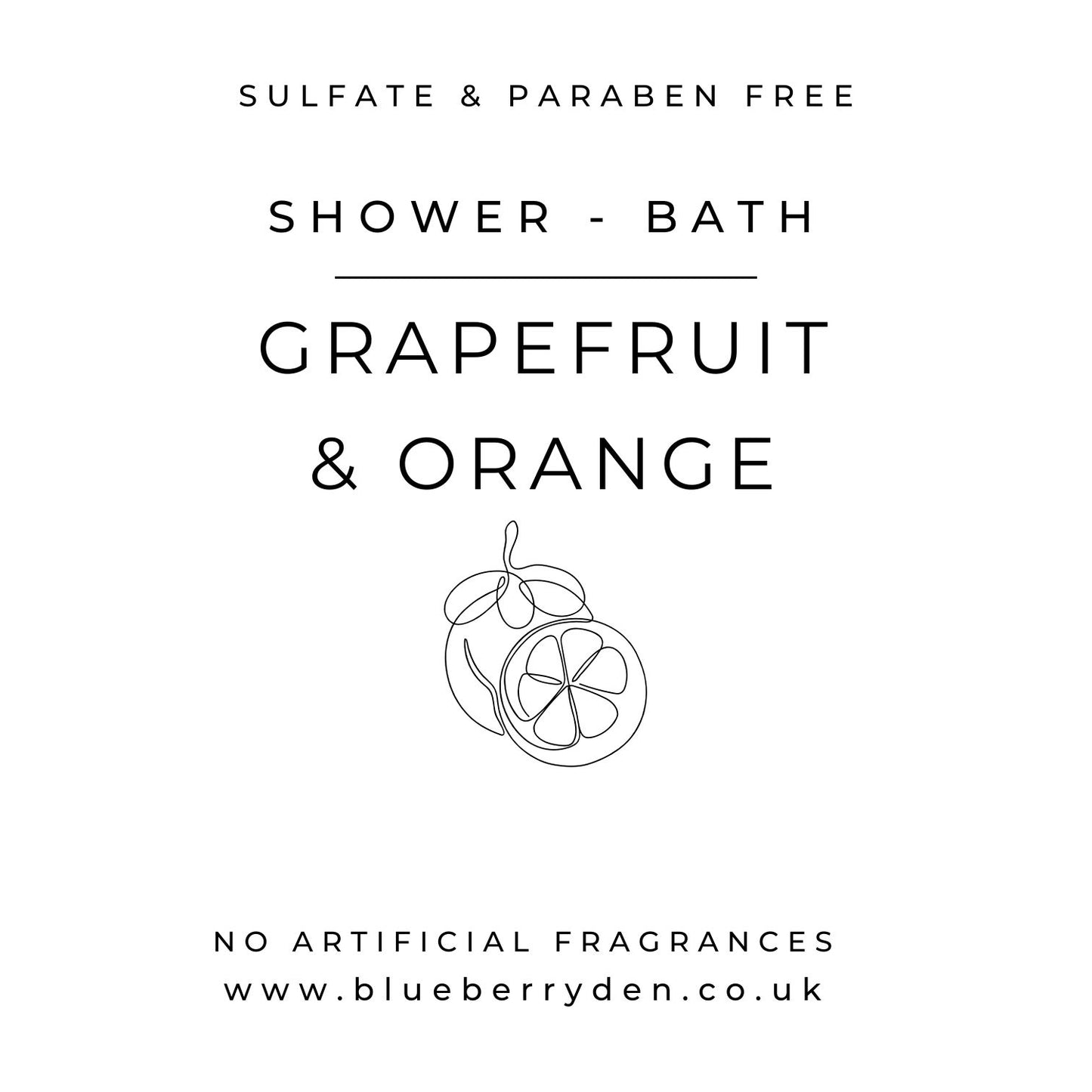 REFILL - Grapefruit and orange body wash & bubble bath /250ml