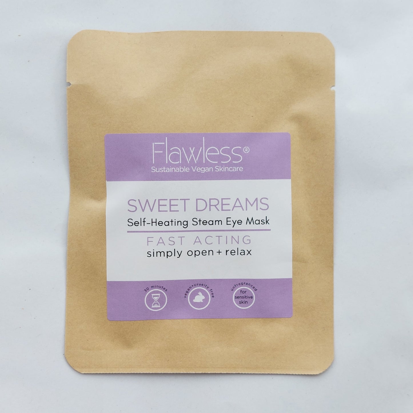 Self-heating eye relaxation mask